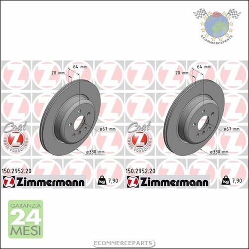 Kit dischi freno - 2x, zimmermann
